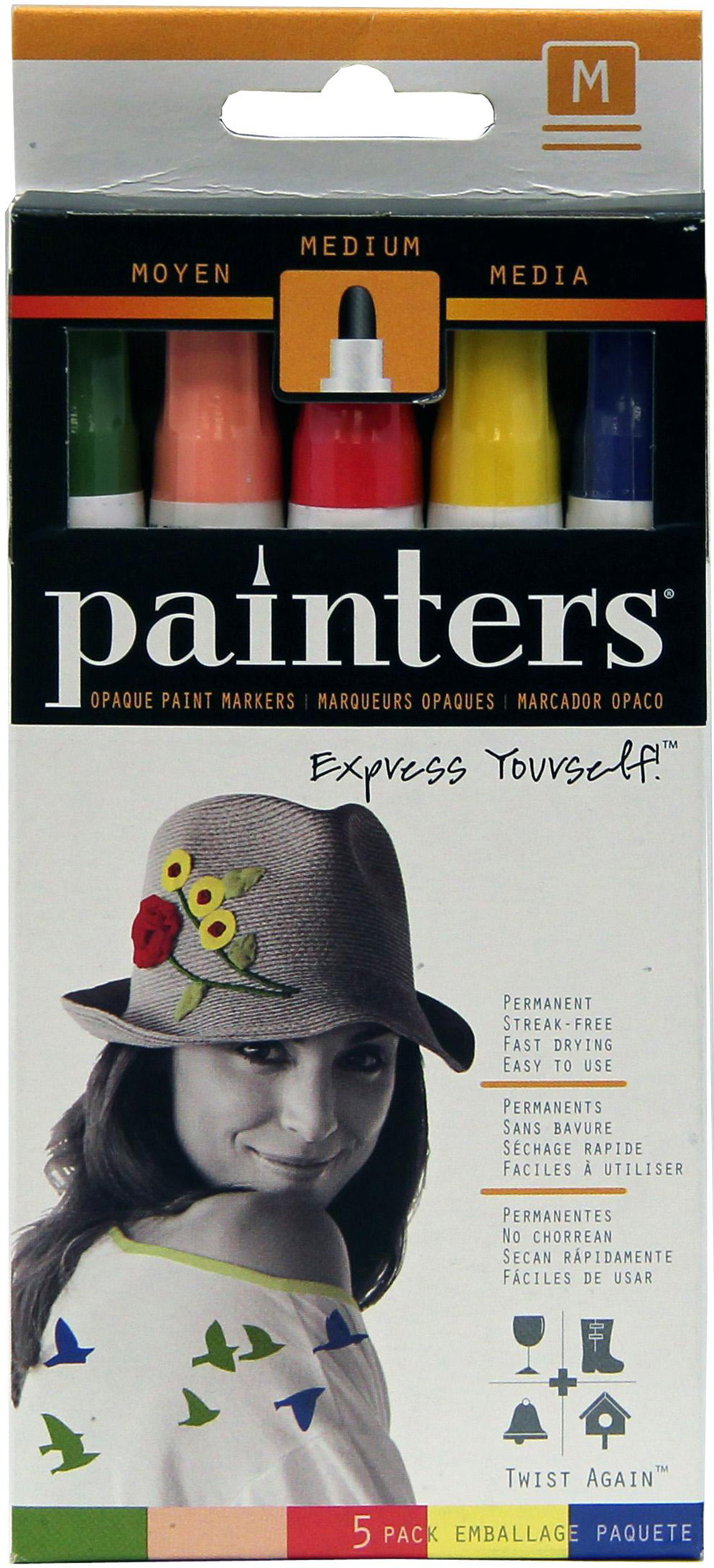 Elmer's Painters (R) Opaque Paint Markers 5/PkgRetro Twist Medium