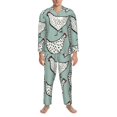 thumbnail image 3 of Balery Hand Drawn Chickens Pijama para Hombre de Dos Piezas con Manga Larga, Conjunto de Dormir y Descanso Suave con Bolsillos-X-Large, 3 of 7