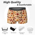 thumbnail image 2 of Men's Boxer Briefs, Autumn Leaves K Soft Comfy Mens Underwear Boxer Briefs Breathable With Widen Waist, 2 of 7
