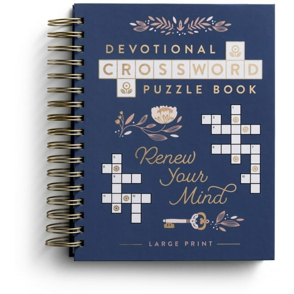 Devotional Crossword Puzzle Book: Renew Your Mind, (Spiral-Bound)