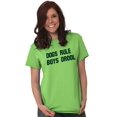 thumbnail image 3 of Cute Dogs Rule Boys Drool Pet Owner Women's Graphic T Shirt Tees Brisco Brands S, 3 of 6