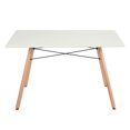 thumbnail image 2 of Topcobe Dining Table, Modern Metal Kitchen Table for Home Office Furniture, Coffee Table With Round Beech Wood Legs, 2 of 7