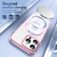 thumbnail image 2 of Decase Shockproof Clear Case with 360° Ring Stand Magnetic for iPhone 16 Pro Max,Anti-Fingerprint,Military Drop Protection,Compatible with Mag-Safe,Soft Edge Translucent Slim Phone Case,Pink, 2 of 10