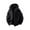 #158-Black, variant on Men's Hooded Jacket, Solid Color Full-Zip Front with Pockets, Windproof and Warm for Outdoor Casual Wear