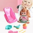 thumbnail image 1 of Big Save,HWRETIE Action & Toy Figures Clearance,Enamelled Mini Simulation Cradle Doll,Car,Rying Basket Tableware Bath Action Figure Set, 1 of 8