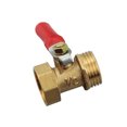 thumbnail image 2 of Brass Ball Valve with Rotary Handle Male Female Thread Hose Connector Switch Garden Farmhouse Water Flow Control Home Fitting 1/2 Inch, 2 of 9