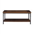 thumbnail image 3 of Linon Austin Rustic Coffee Table with Wood Shelves and Metal Frame in Black, 3 of 13