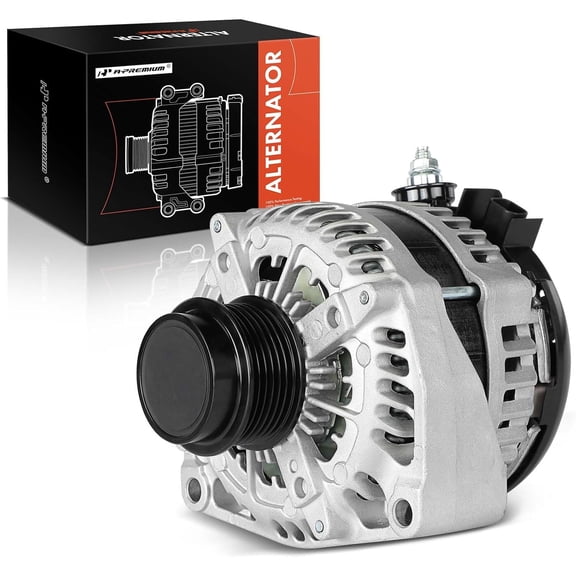A-Premium Alternator Compatible with Chevrolet Silverado 2500 HD 2017-2019, Silverado 3500 HD 2017-2019, Camaro & GMC Sierra 2500 HD, Sierra 3500 HD, 6.2L 6.6L, 12V 220A 6-Groove Decoupler Pulley CW