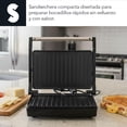 thumbnail image 3 of Sandwichera Paninera 750W Parrilla con recubrimiento Prensa antiadherente Cualquier grosor de pan Resistente Acero inoxidable Con Luz Indicadora (Negra), 3 of 6