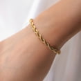 thumbnail image 3 of 2/3/4/5mm 7inch+2inch extender Rope Chain Bracelet Men Women Stainless Steel, 3 of 3