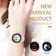 thumbnail image 3 of Mujer Smart Watch SmartWatch Aleación de aluminio Bluetooth Compatible con Reloj de pulsera Rastro del corazón con la pulsera Electronics Khaki Eigraketly EL005756-02B, 3 of 7