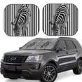 thumbnail image 1 of Fotbe Optical Zebra Illusion Juego de 2 Piezas de Parasoles para Parabrisas | Bloqueador Solar para Auto | Accesorios Plegables para Protección Solar Interior-Small, 1 of 6