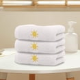 thumbnail image 4 of Face Towel 74 cm x 34 cm Cotton 32-Strand Embroidered Weather Design Unisex Thick Soft Absorbent Towel, 4 of 6