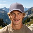 thumbnail image 2 of XIAOCHA Solid Ribbed Textured Baseball Cap for Men Breathable Outdoor Sun Shield Dad Hat ,Grey, 2 of 5