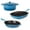 Blue, variant on BergHOFF Neo 4pc Cast Iron Cookware Set, Grill Pan, Fry Pan & Oval Dutch Oven, Blue