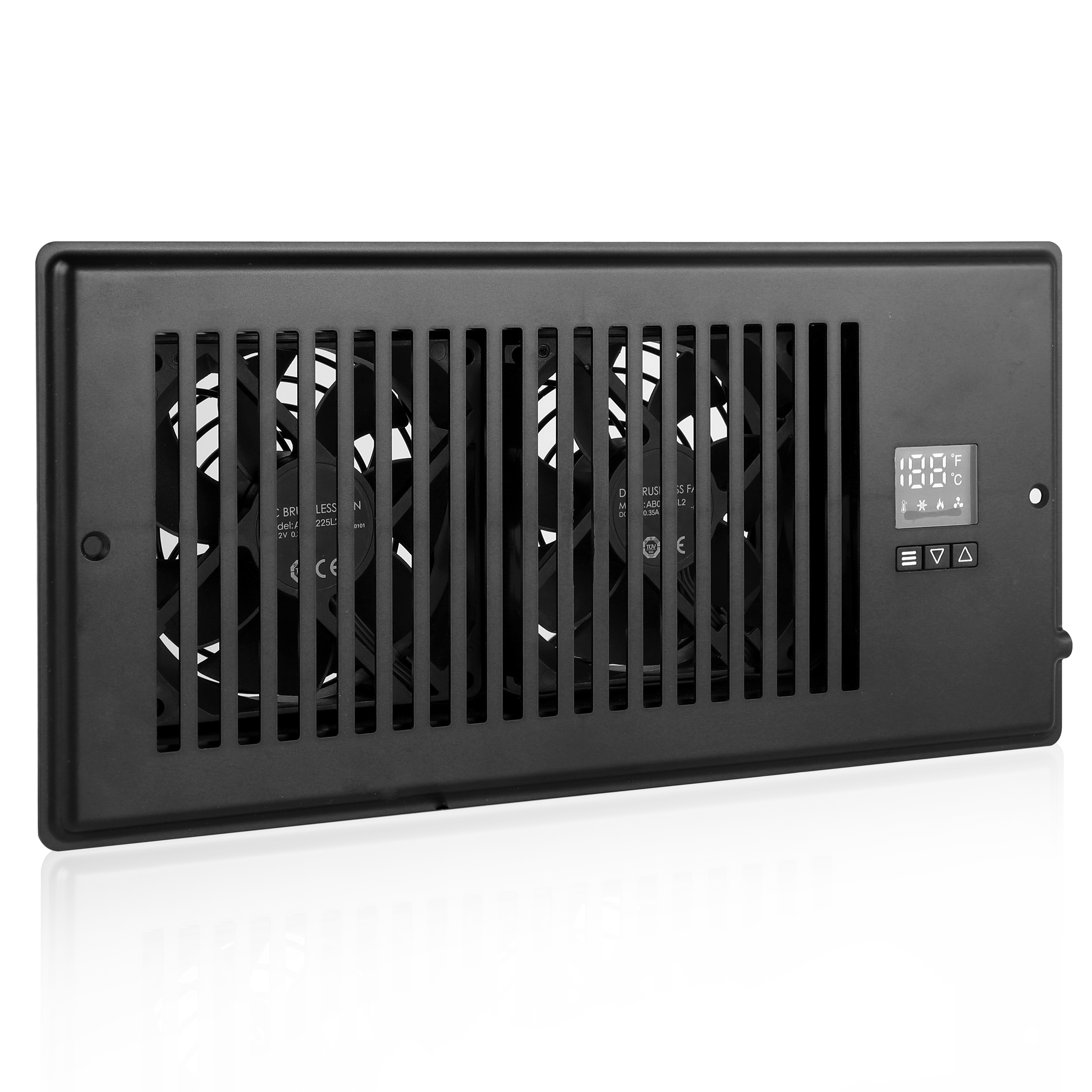 10 Inch Register Booster Fan with Thermostat, High Velocity Ventilation