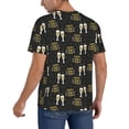 thumbnail image 2 of Zufioo Happy New Year Print Men's Baseball Short Sleeve, Moisture Wicking Button-Down Hip Hop Tee-Medium, 2 of 7