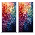thumbnail image 2 of Designart "Harmony in the Colorful Forest II" Pointillism Framed Wall Art Set Of 2 - Multi-Color Abstract Framed Canvas Set For Living Room Decor, 2 of 6