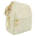 thumbnail image 1 of Bolsa Cosmética Mini Mochila Uxcell Linda para Mujeres Llavero Creativo de PU Cuero Beige, 1 of 7