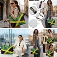 thumbnail image 3 of DISNIMO Jamaican Flag Print Handbag Wallet Set for Women Palm Tree Print Top Handle Bag with Zipper Portable Leather Hobo Purse Bag for Work Shopping Gym, 3 of 4