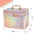 thumbnail image 3 of Security Lock Boxes Rose Gold,Lockable Storage Box Medicine,Code Lock Box Jewelry,Combination Lock Box for Office,Cosmetic Storage Box-7.25"x7.75"x10", 3 of 7