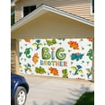 thumbnail image 5 of Big Brother Garage Door Banner Covers, Cartoon Pink Yellow Green Blue Dinosaurs Trees Large Hanging Indoor/Outdoor Backdrop Background for Christmas Winter Party Decor, 6x13 FT, 5 of 9