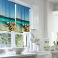 thumbnail image 2 of LALILO Kitchen Curtains and Valances Set of 3 36" Rocks Window Treatment Tiers for Window Decor, 2 of 5