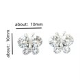 thumbnail image 3 of GKNET 2PCS Silver Stainless Steel Round CZ Earrings Ear Studs For Men Women Jewelry-9, 3 of 9