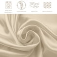 thumbnail image 2 of Silky Satin Bed Sheet Set 4-Piece (Ivory, Queen), 2 of 5