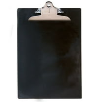 Saunders Plastic Clipboard, 8 1/2" x 12", Black