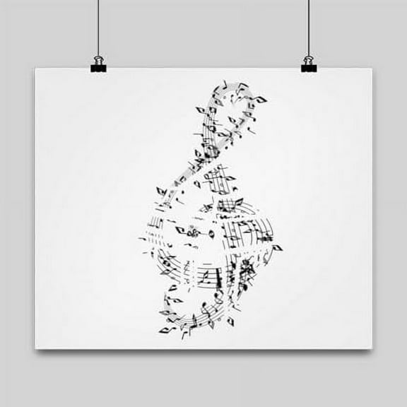 Pianist Wall Art - Music Lover Decor - 13x13 Poster Print - Home or Studio