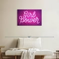 thumbnail image 2 of Elephant Stock Girl Power Neon Sign Wall Art - Horizontal Canvas Wall Art - Living Room Wall Decor - Inspirational And Typography Canvas - Pink And Purple Decor - 30" x 20", 2 of 8