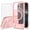 Pink, variant on Asuwish Compatible with iPhone 17 Pro Max 6.9 inch Phone Case Tempered Glass Screen Protector Magnetic Translucent Back Folding Stand Shockproof Protective Cover for i Phone 17ProMax Women Men Blue