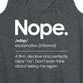 thumbnail image 3 of Instant Message - Nope. - A firm, decisive and perfectly clear "no." - Women's Racerback Tank Top, 3 of 6