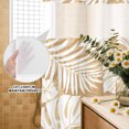 thumbnail image 4 of No Hook Shower Curtain, Palm Tree Monstera Shower Curtains for Bathroom with See Through Top Window, Cream Beige Leaf Boho Botanical Tropical Waterproof & Washable Bath Curtain 66"x72", 4 of 9