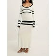 thumbnail image 5 of Women's Stripe Knitted Maxi Dress, 5 of 5