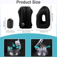 thumbnail image 2 of BTideas Inflatable Travel Pillow,Airplane Neck Pillow,for Airplanes, Trains, Cars ,Office(Black), 2 of 7