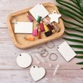 thumbnail image 4 of 1set DIY Heat Transfer Keychain Making Kits Including Double-faced Blank Wood Pendants Iron Split Key Rings, 4 of 7