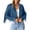 Dark Blue, variant on Women Fashion Fringe Suede Leather Jackets Fashion Tassel Motorcycle Cropped Coats Women's Casual Jackets Sky Blue S