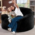 thumbnail image 5 of Bean Bag Chair Bean Bag Chairs for Adults Comfy Beanbag Chair with Spacious Design Giant Bean Bag Couch with Armrest Large Bean Bag Chair with Filler for Living Room Bedroom (Khaki), 5 of 8