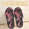 thumbnail image 2 of Bixox Men's Women's Graphic Seal On Stripes Patterned Plush House Slippers, Memory Foam Slippers, Indoor and Outdoor Warm Plush Bedroom Shoes, Soft Flat Sole, Comfortable and Non-slip, 2 of 5