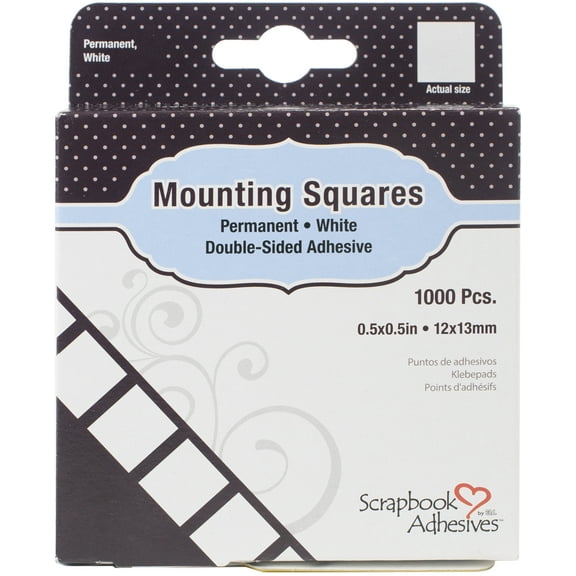 01608 3L SCRAPBK ADH MOUNTING SQUARES PERM 1000OC
