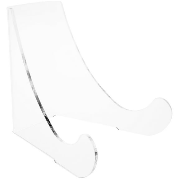 Plymor Clear Acrylic Flat Back Easel With Rounded Support Ledges, 4.5" H x 5.25" W x 4.5" D