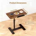 thumbnail image 3 of Walnut Tilting Height Adjustable Mobile Rolling Laptop Standing Desk, 3 of 8