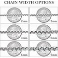 thumbnail image 7 of Stainless Steel Chain Necklace 16-36" Smooth Box Rope Silver 2/3/4/5/6/7Mm N69, 7 of 7