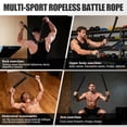 thumbnail image 3 of Portable Ropeless Battle Ropes, Adjustable Weights Cordless Battle Ropes for Home Gym with Storage Bag, Weighted Exercise Equipment for Low-Impact Workout, Strength & HIIT, for Men & Women (Black), 3 of 12