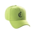 thumbnail image 2 of Daxton Structured Baseball Hat Cap Curved Visor Old English Font Alphabet A to Z, Lime Hat Black C, 2 of 4