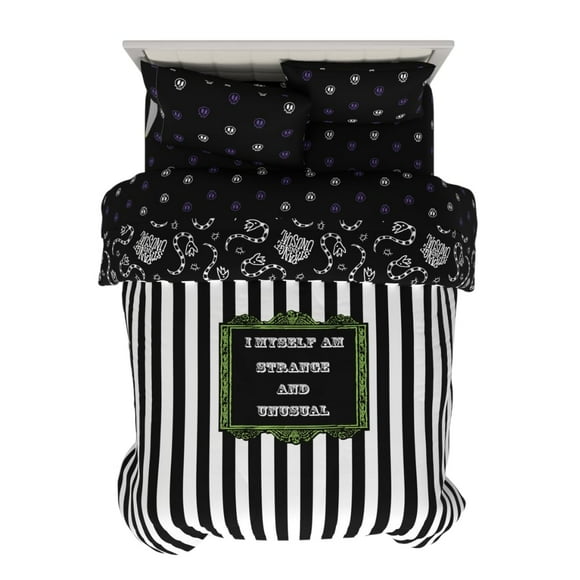 Juego de ropa de cama Franco Collectibles Beetlejuice Halloween Queen