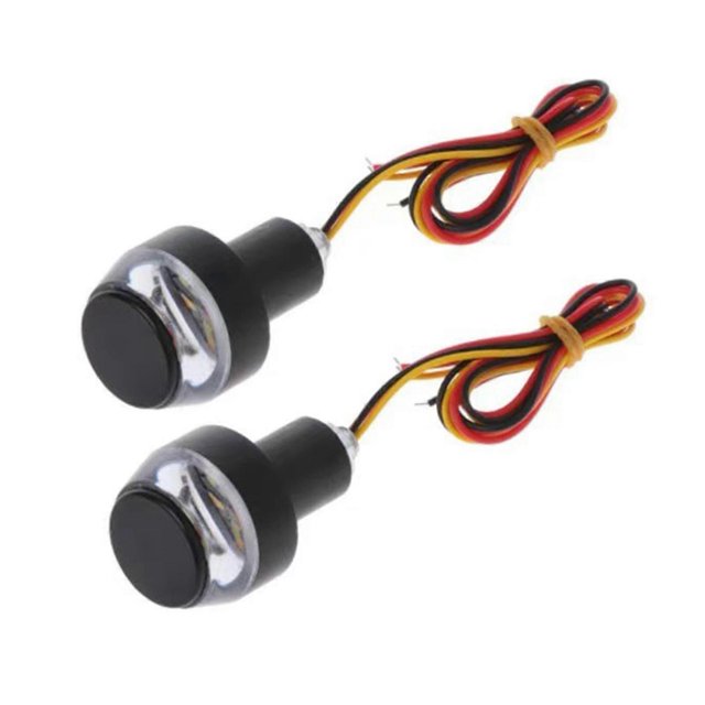 2pcs Handlebar End Electric Scooter Motorcycle Turn Signal Light 12 Led Safety Banmo