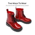 thumbnail image 5 of DREAM PAIRS Girls' Combat Ankle Boots, Lace-Up Boots with Side Zipper, Adjustable Fit, Round Toe and Anti-Slip Outsole, 5 of 6